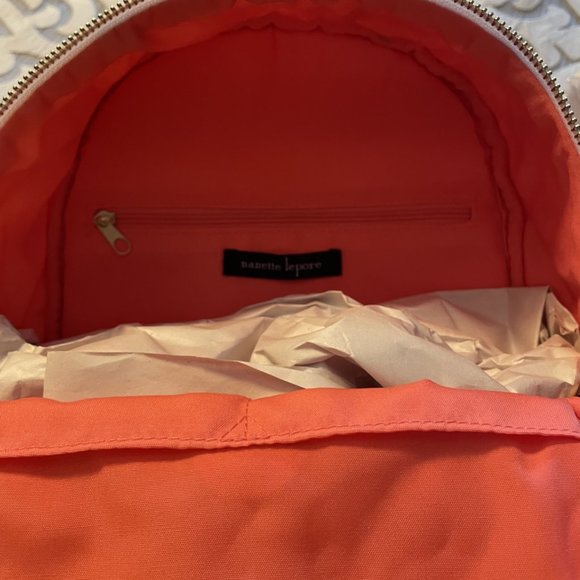 NWT Nanette Lepore Nylon Print Mini Backpack Poppy - Picture 7 of 8